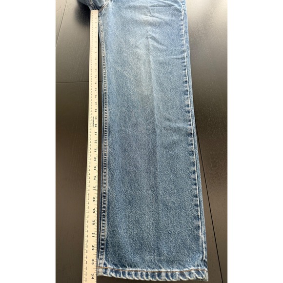 Tommy Hilfiger Mens Old‎ School Freedom Jean 36x34 Blue 90s Flag Spellout Denim - Picture 13 of 16